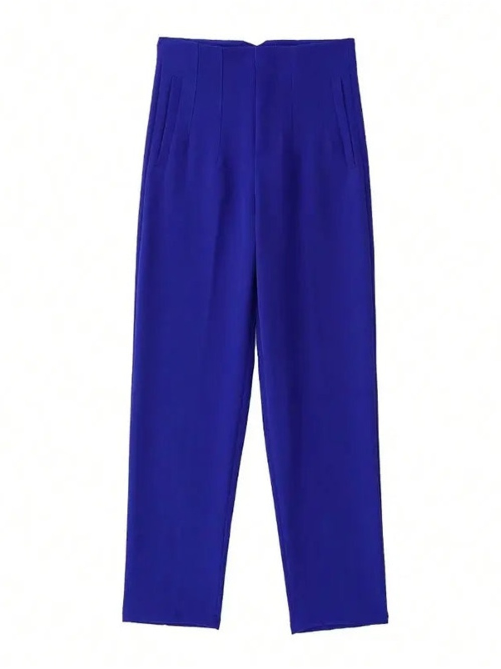 Zara Electric Blue High-Waist Trousers
